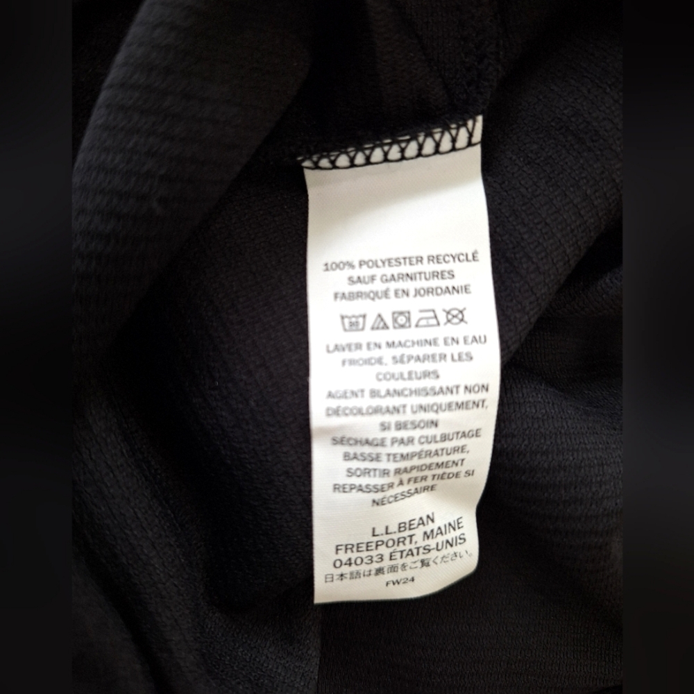 LL Bean women's black Venture Stretch Ottoman 1/4 zip pullover sweatshirt- small - Picture 12 of 12